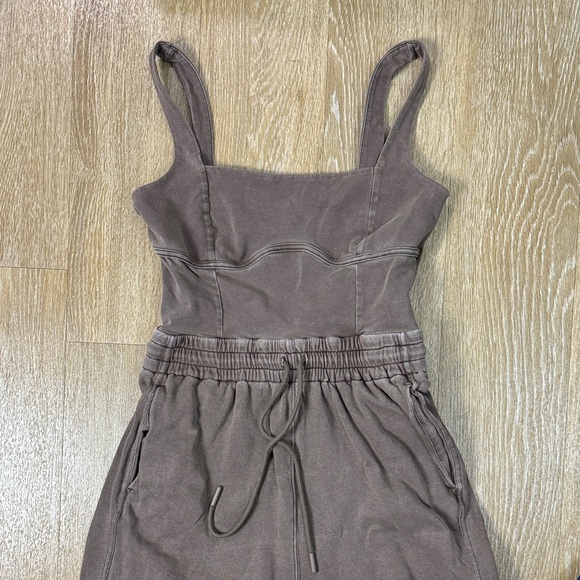 Free People FP Movement Inbound Onesie Espresso Brown Jumpsuit Joggers size XS/S - Picture 7 of 13